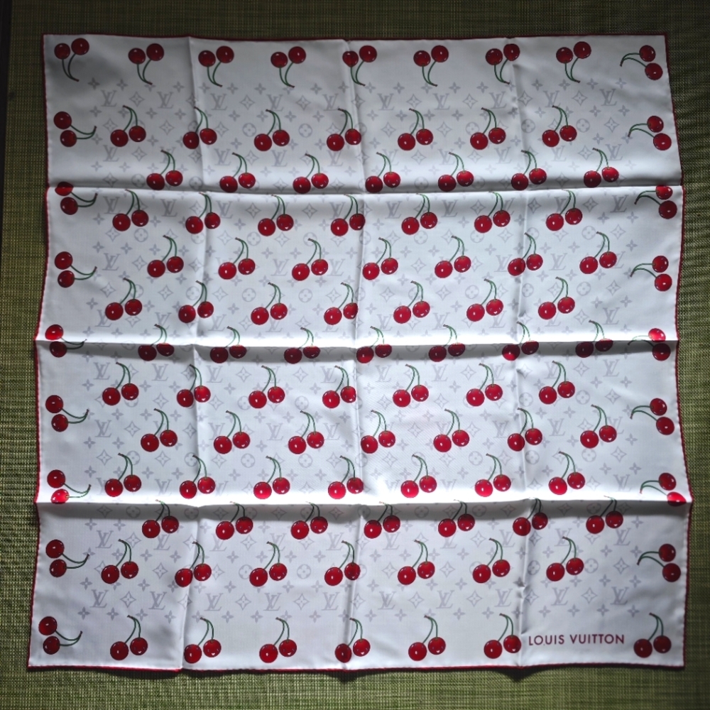Louis Vuitton X Murakami Cerise Silk Scarf